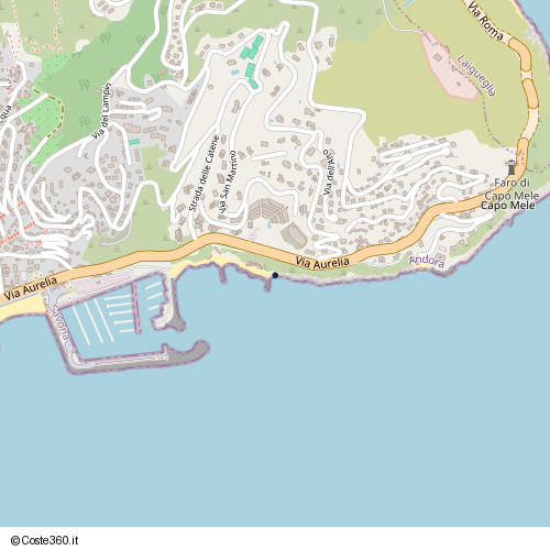 Posizione della spiaggia Spiaggia nei pressi di Via Aurelia, Andora, 17051