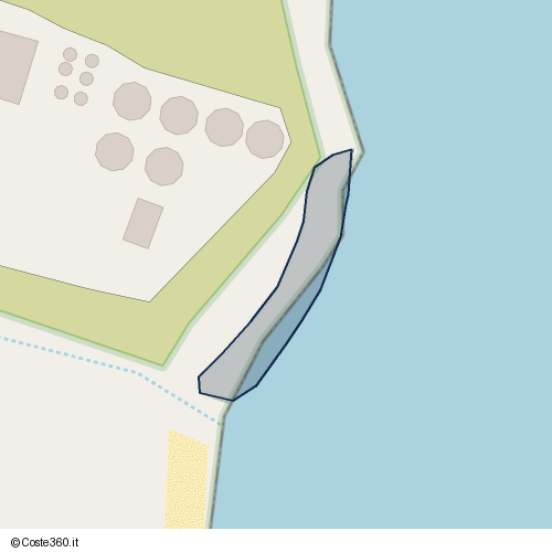 Posizione della spiaggia Spiaggia nei pressi di Via Osca, Vasto