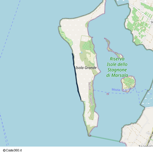 Posizione della spiaggia Spiaggia nei pressi di Marsala, 91025