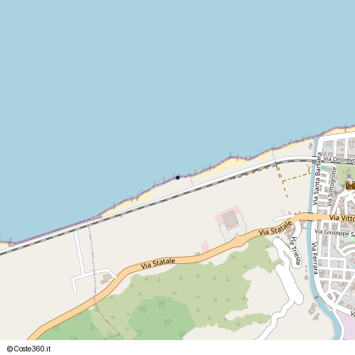 Posizione della spiaggia Spiaggia nei pressi di Brolo, 98061