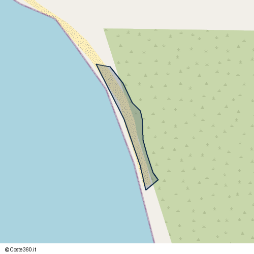 Posizione della spiaggia Spiaggia nei pressi di Via Aurelia, Orbetello