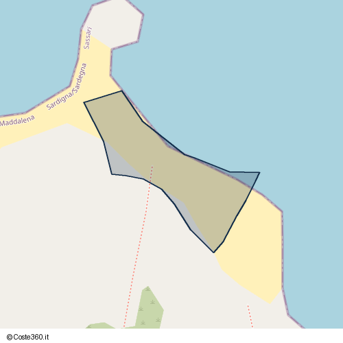 Posizione della spiaggia Spiaggia nei pressi di SP 91 Strada Panoramica, La Maddalena, 07024