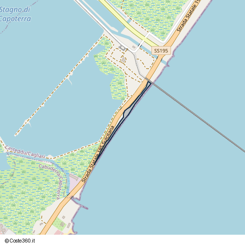 Posizione della spiaggia Spiaggia nei pressi di Strada statale Sulcitana, Sant'Avendrace-Santa Gilla, Casteddu/Cagliari, 09012