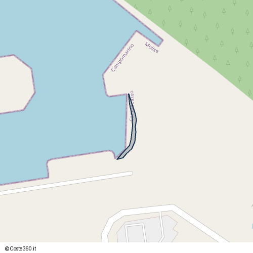 Posizione della spiaggia Spiaggia nei pressi di Campomarino, 86042