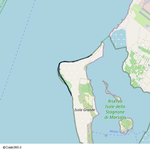 Posizione della spiaggia Spiaggia nei pressi di Marsala, 91025