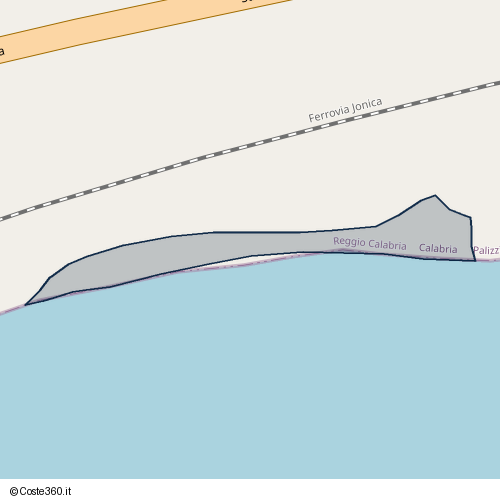Posizione della spiaggia Spiaggia nei pressi di Strada Statale 106 Jonica, Spropoli