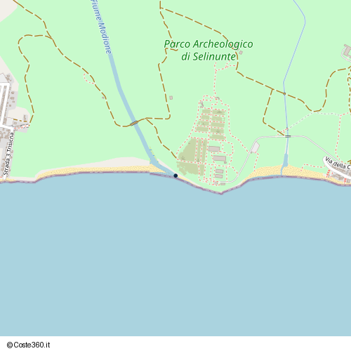 Posizione della spiaggia Spiaggia nei pressi di Via Pigafetta, Castelvetrano, 91022