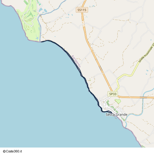 Posizione della spiaggia Spiaggia nei pressi di Ribera, 92016