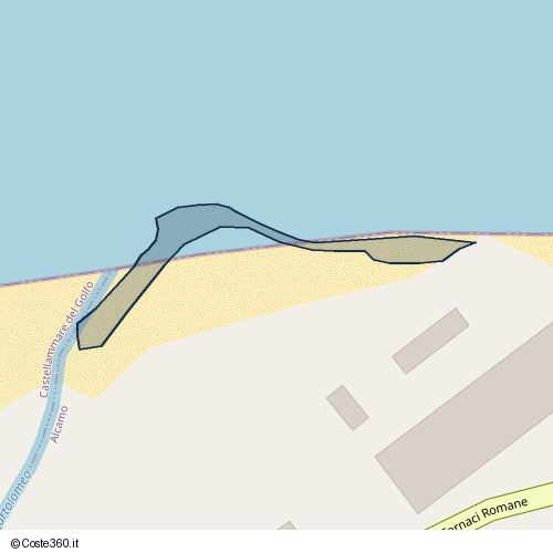 Posizione della spiaggia Spiaggia nei pressi di Via delle Fornaci Romane, Alcamo, 91011