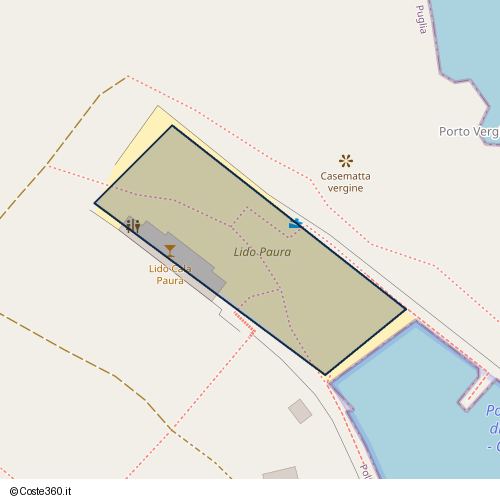 Posizione della spiaggia Spiaggia nei pressi di Lungomare Domenico Modugno, Rione Gelso, Polignano a Mare, 70044