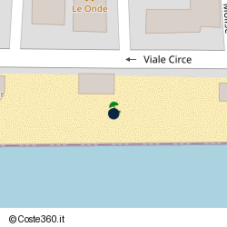 Posizione della concessione balneare Comune di Terracina, A. 2014, N. TE-087