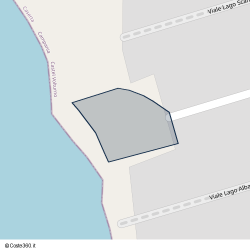 Posizione della spiaggia Spiaggia nei pressi di Viale Lago di Fondi, Castel Volturno