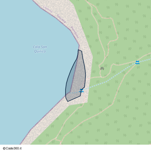 Posizione della spiaggia Spiaggia nei pressi di Via dei Cavalleggeri, Piombino