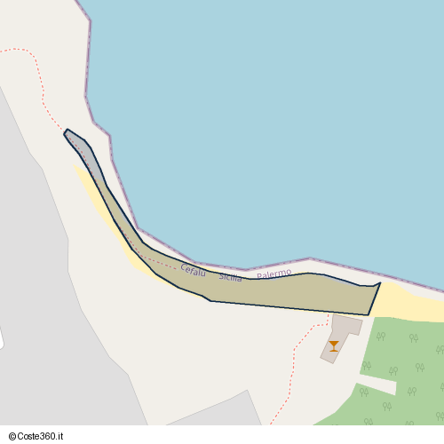 Posizione della spiaggia Spiaggia nei pressi di Cefalù, 90015