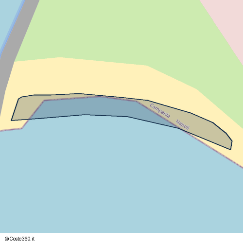 Posizione della spiaggia Spiaggia nei pressi di Rione Deriver, Torre Annunziata, 80058