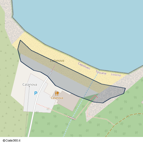 Posizione della spiaggia Spiaggia nei pressi di Località Straccoligno, Capoliveri, 57036