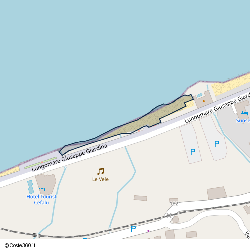 Posizione della spiaggia Spiaggia nei pressi di Cefalù, 90015