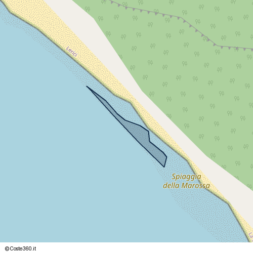 Posizione della spiaggia Spiaggia nei pressi di SP28, Lerici, 19031