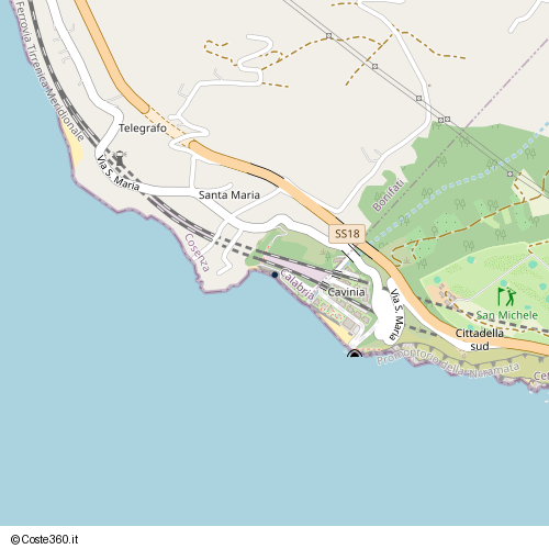 Posizione della spiaggia Spiaggia nei pressi di Cetraro, 87022