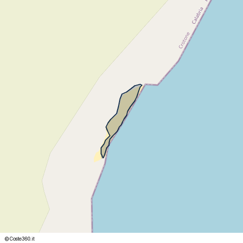 Posizione della spiaggia Spiaggia nei pressi di Via Zeus, Isola di Capo Rizzuto