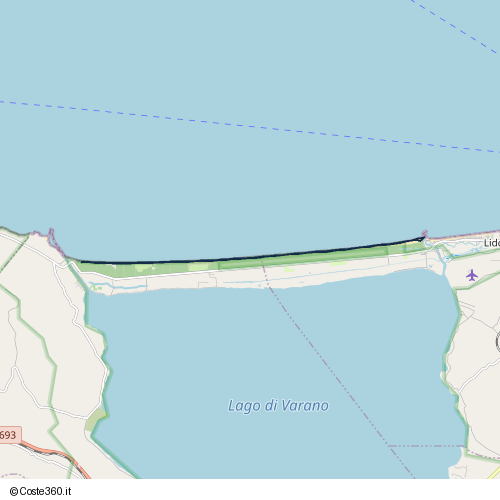 Posizione della spiaggia Spiaggia nei pressi di Viale 7, Ischitella