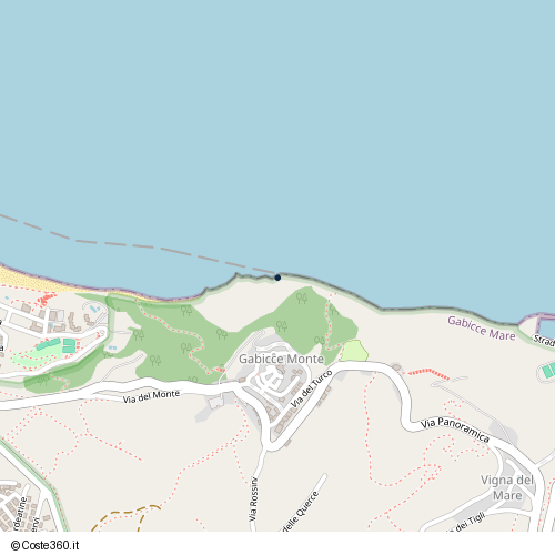 Posizione della spiaggia Spiaggia nei pressi di Gabicce Mare, 61011