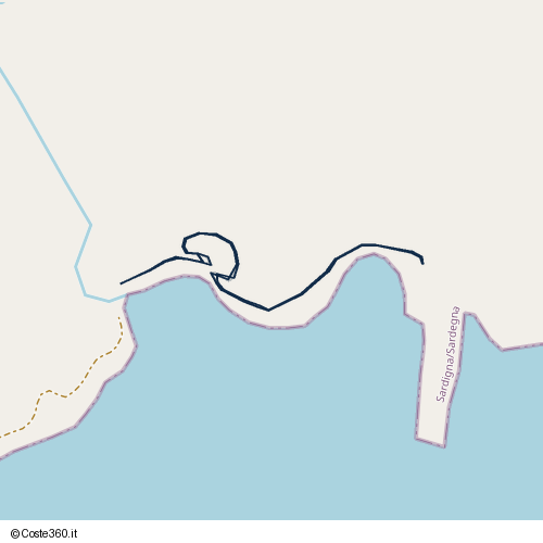 Posizione della spiaggia Spiaggia nei pressi di Matzaccara, 09010