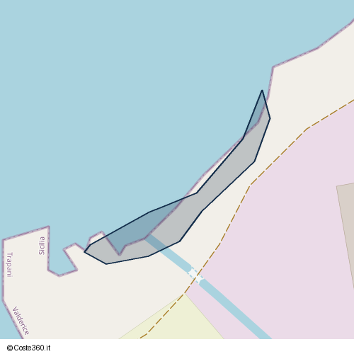 Posizione della spiaggia Spiaggia nei pressi di Valderice, 91019