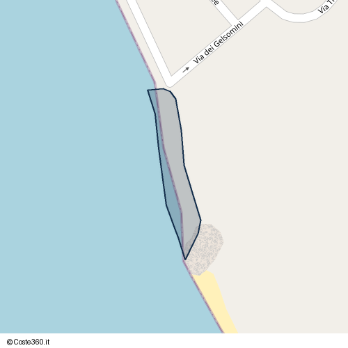 Posizione della spiaggia Spiaggia nei pressi di Via Leonardo da Vinci, Ribera, 92016