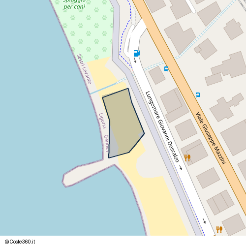 Posizione della spiaggia Spiaggia nei pressi di Sestri Levante, 16039