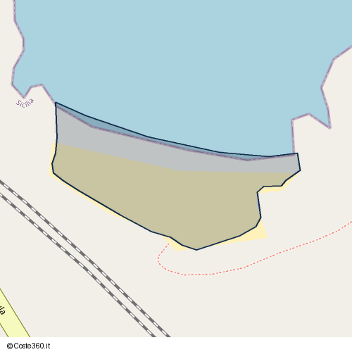 Posizione della spiaggia Spiaggia nei pressi di Strada statale Settentrionale Sicula, Altavilla Milicia, 90010