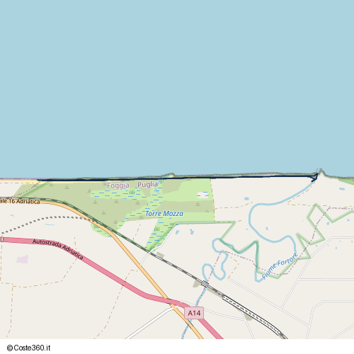 Posizione della spiaggia Spiaggia nei pressi di Serracapriola