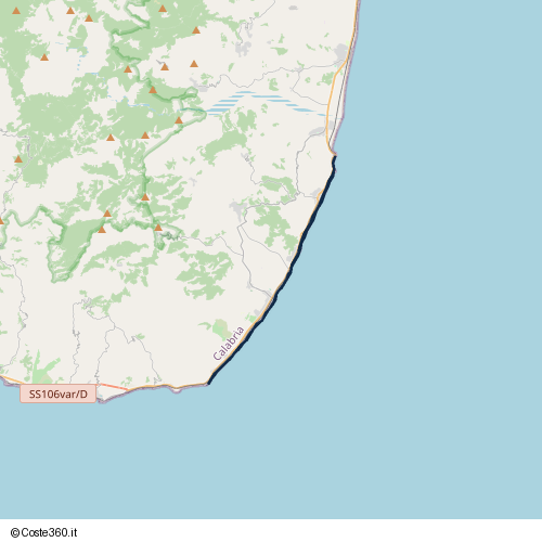 Posizione della spiaggia Spiaggia nei pressi di Razzà, 89036