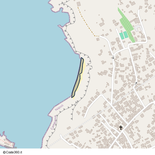 Posizione della spiaggia Spiaggia nei pressi di Monte di Procida, 80070