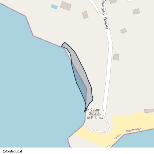 Posizione della spiaggia Spiaggia nei pressi di Via Caserma di Finanza, Realmonte, 92010