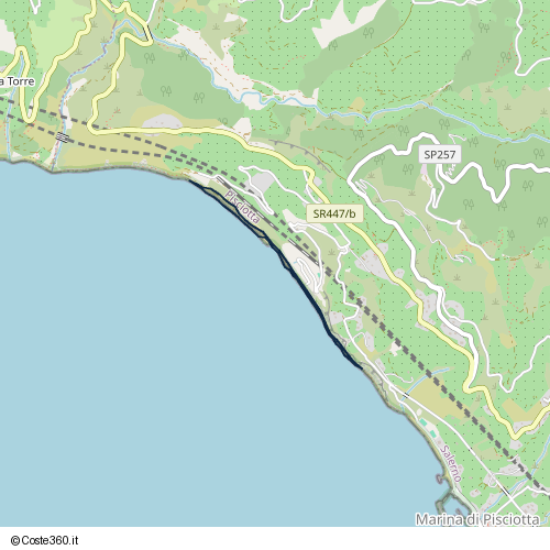 Posizione della spiaggia Spiaggia nei pressi di Contrada Marina Campagna, Pisciotta, 84066