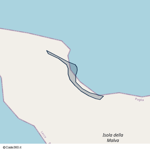 Posizione della spiaggia Spiaggia nei pressi di Via Monte Rainier, Porto Cesareo
