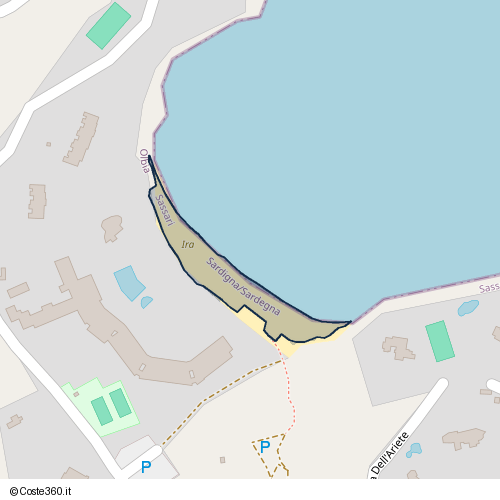 Posizione della spiaggia Spiaggia nei pressi di Olbia, 07026