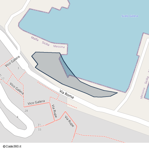 Posizione della spiaggia Spiaggia nei pressi di Via Roma 1, Malfa, 98050