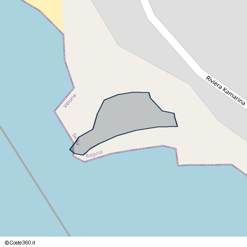 Posizione della spiaggia Spiaggia nei pressi di Riviera Kamarina, Vittoria, 97019