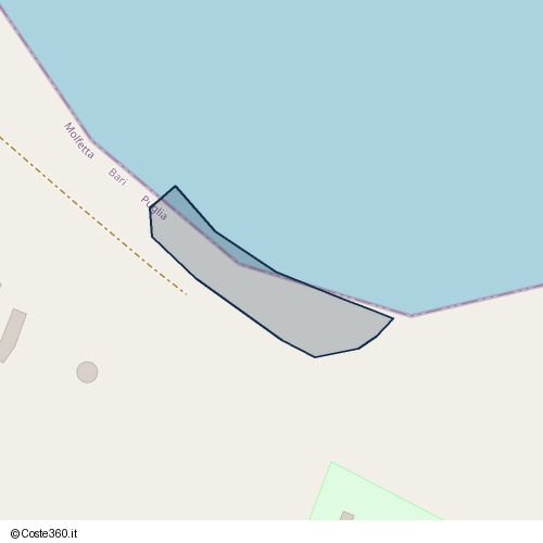 Posizione della spiaggia Spiaggia nei pressi di Adriatica, Molfetta, 70056