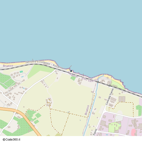 Posizione della spiaggia Spiaggia nei pressi di Briatico, 89817