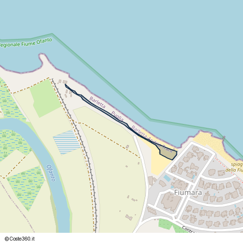 Posizione della spiaggia Spiaggia nei pressi di Fiumara, Barletta, 76121