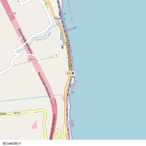 Posizione della spiaggia Spiaggia nei pressi di Via Alcide De Gasperi, Pedaso, 63827