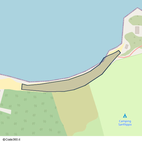 Posizione della spiaggia Spiaggia nei pressi di Strada statale 113 Settentrionale Sicula, Cefalù, 90015