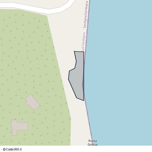 Posizione della spiaggia Spiaggia nei pressi di U Pàize/Carloforte, 09014