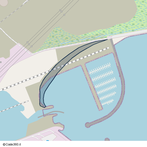 Posizione della spiaggia Spiaggia nei pressi di Piombino, 57025