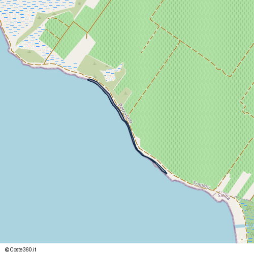 Posizione della spiaggia Spiaggia nei pressi di Petrosino, 91032