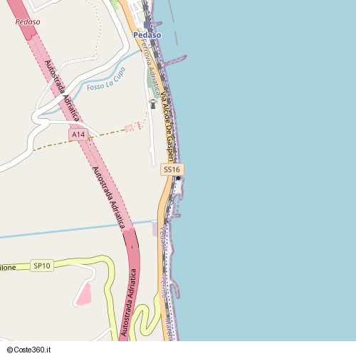 Posizione della spiaggia Spiaggia nei pressi di Via Alcide De Gasperi, Pedaso, 63827