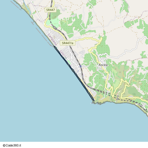 Posizione della spiaggia Spiaggia nei pressi di Via Armando Diaz, Ascea, 84046